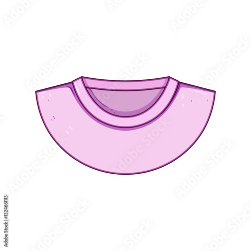 turtleneck shirt necklines cartoon vector illustration