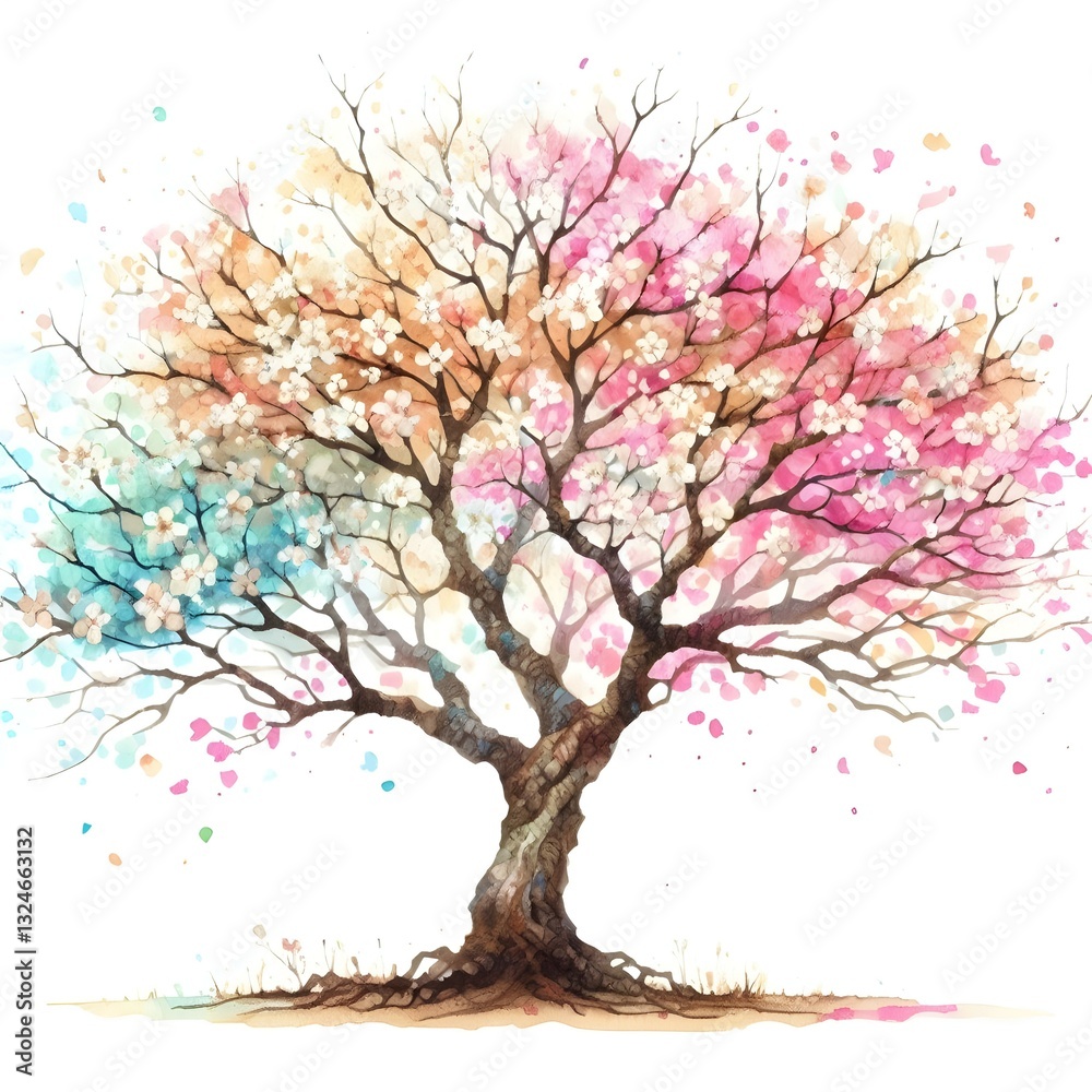 Fototapeta premium pink cherry tree