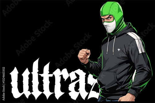 illustration Football Fans casual Hooligan vector design
