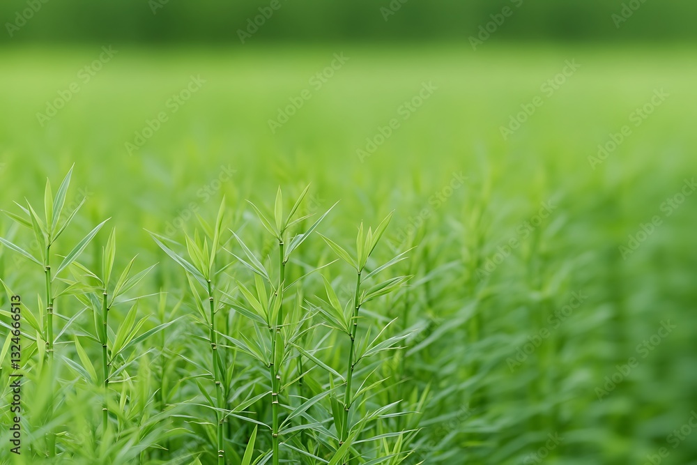 Lush, vibrant green plants filling the frame, soft background Lush, vibrant green plants filling the frame, soft background