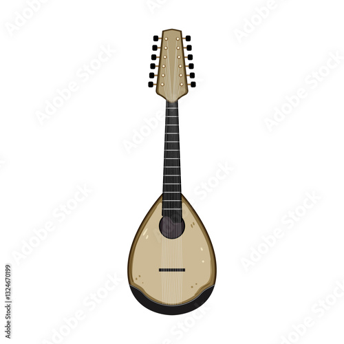 frets mandolin cartoon vector illustration