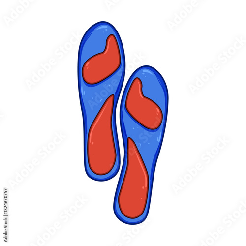 orthotic insoles cartoon vector illustration