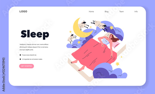 Bed Rotting. Flat Vector Illustration