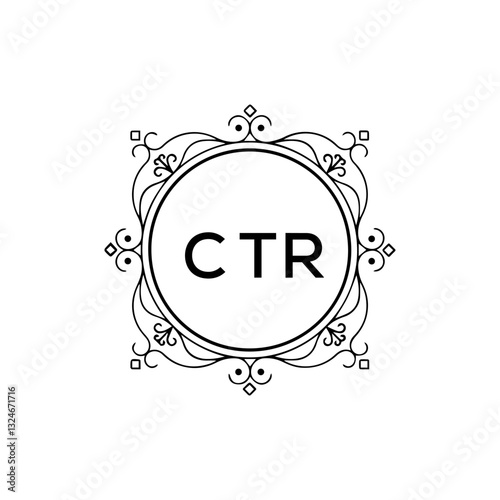 CTR creative minimalist letter logo.