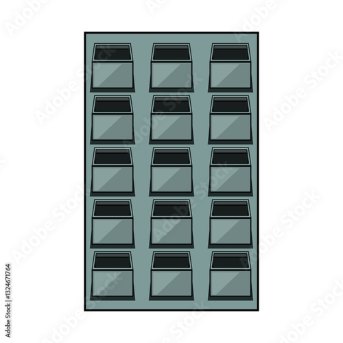 growth indoor vertical garden cartoon vector illustration