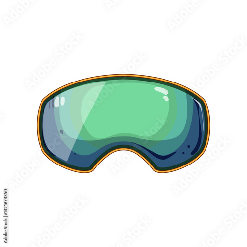 anti goggles ski cartoon vector illustration