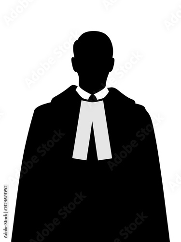 Judge Silhouette in Black Robe