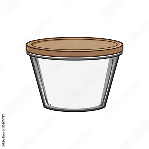 dishwasher glass food storage container cartoon vector illustration