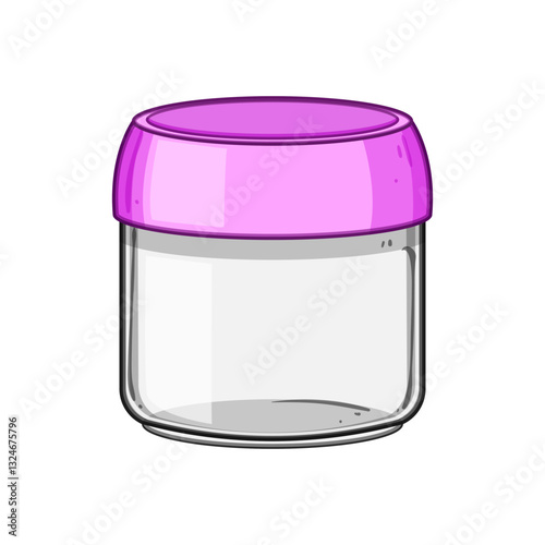 plastic food storage container baby cartoon vector illustration