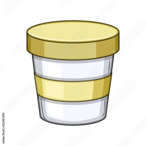 airtight food storage container baby cartoon vector illustration