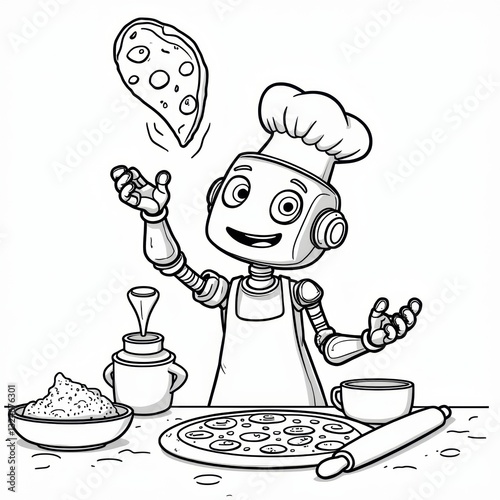 Smiling Robot Tossing Pizza Dough – Fun Kids Activity