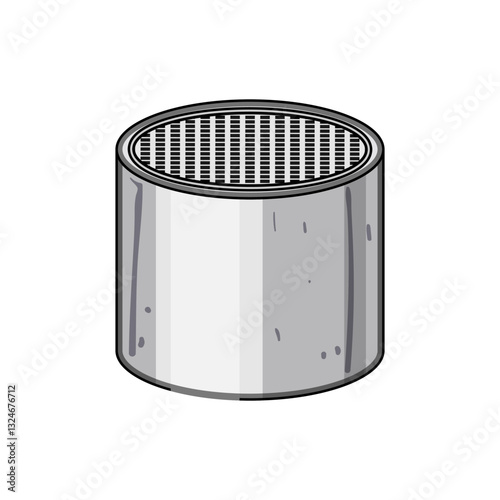 stream faucet aerator cartoon vector illustration