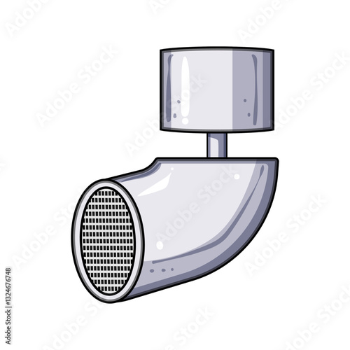 restrictor faucet aerator cartoon vector illustration