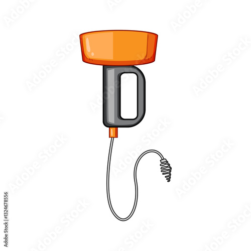 manual drain snake cartoon vector illustration