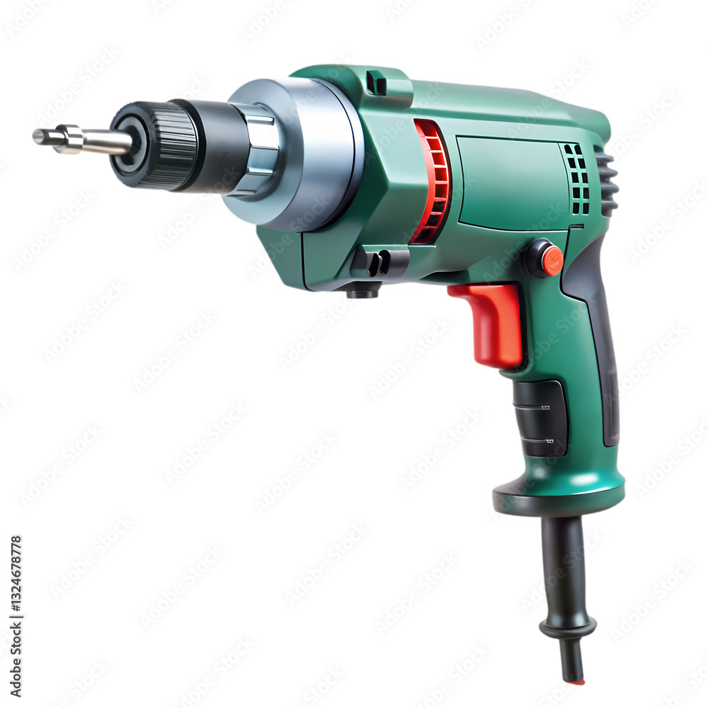 Electric Drill: High-Res Stock Photo on transparent background Electric Drill: High-Res Stock Photo on transparent background