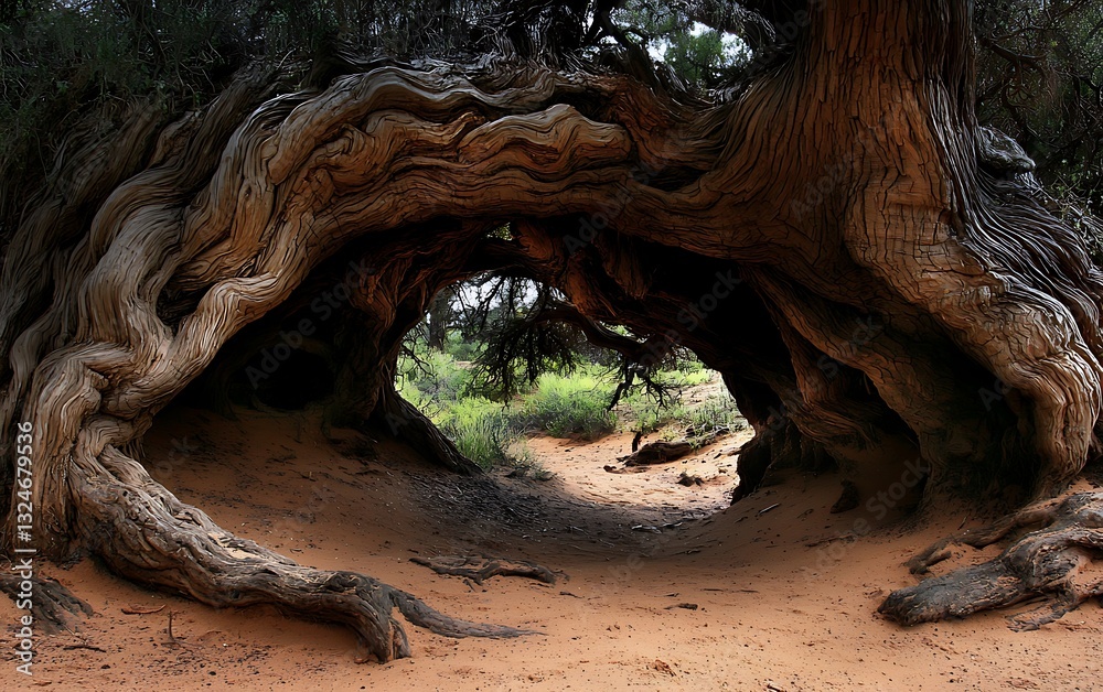 Obraz premium Ancient Tree Tunnel Nature Photography