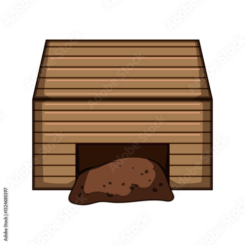 sustainability compost bin cartoon vector illustration