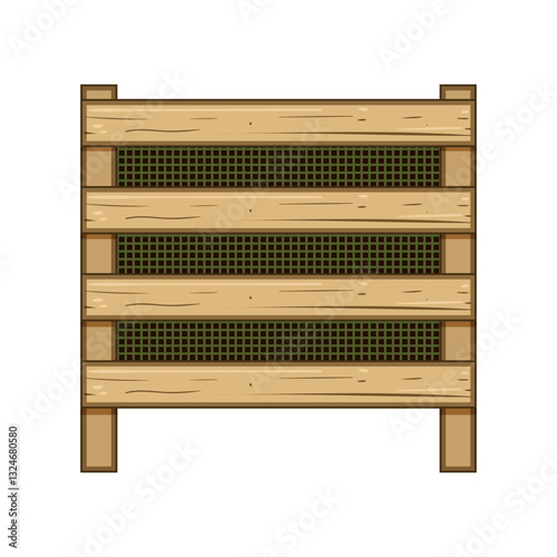 recycling compost bin cartoon vector illustration