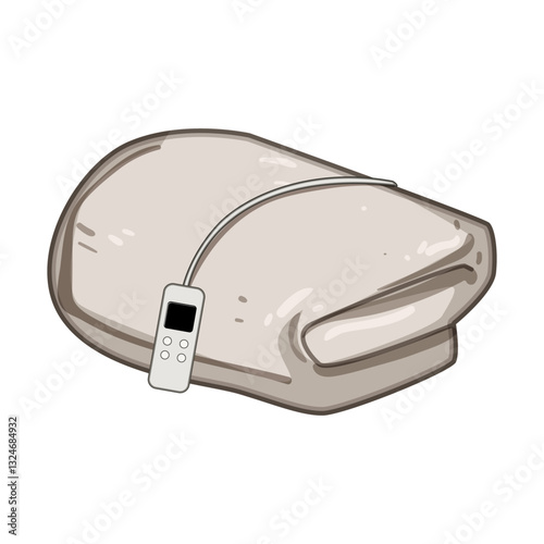 snuggle blanket heated cartoon vector illustration