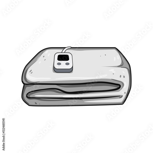 warmth blanket heated cartoon vector illustration
