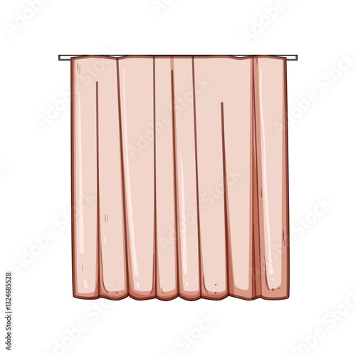 blockout blackout curtains cartoon vector illustration