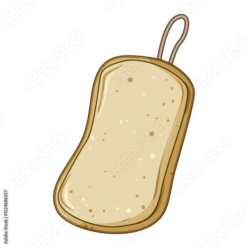 natural biodegradable kitchen sponge cartoon vector illustration