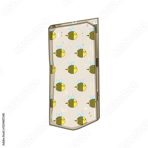 biodegradable beeswax food wrap cartoon vector illustration