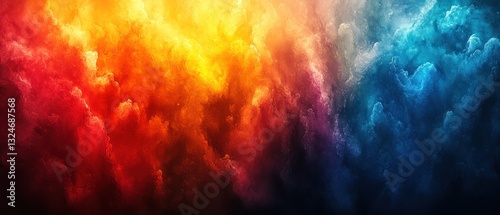 Vibrant tie-dye inspired color diffusion in a subtle modern design