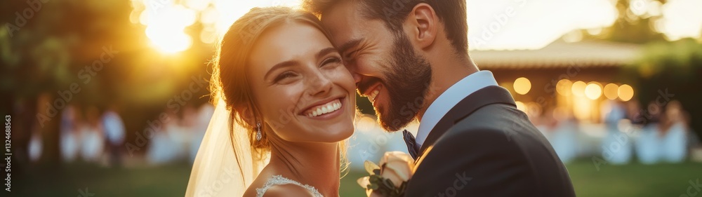 A Spectacular Photograph of a Newly Wed Beautiful Caucasian Couple Hugging and Smiling with Great Joy in Luxury Hotel A Spectacular Photograph of a Newly Wed Beautiful Caucasian Couple Hugging and Smiling with Great Joy in Luxury Hotel