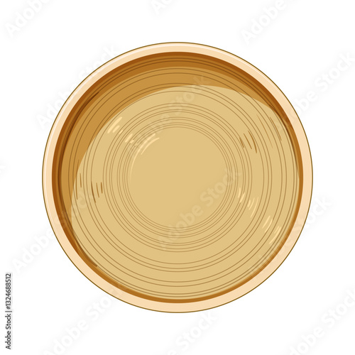 biodegradable bamboo plate cartoon vector illustration