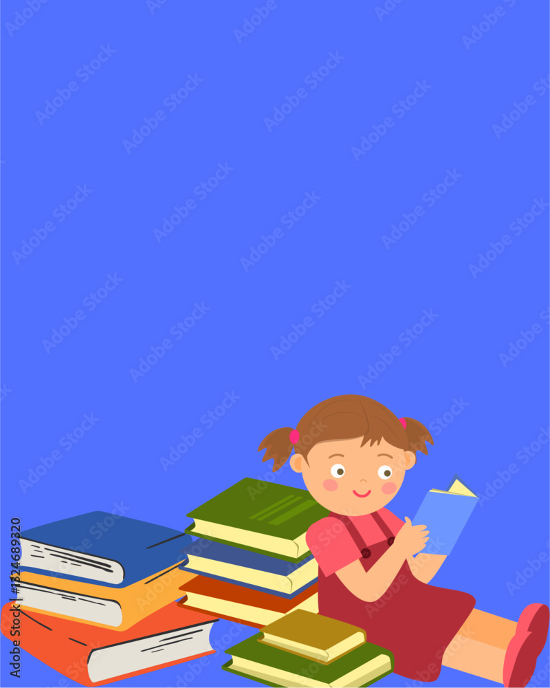 hora da leitura, escola, menina 