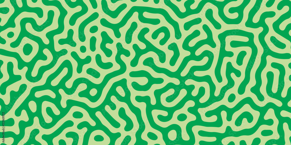 Abstract Turing pattern background. Reaction diffusion pattern. chaotic motion. Linear design. Black and white natural background with organic structures. Vector illustration. swirl, zigzag, algorithm