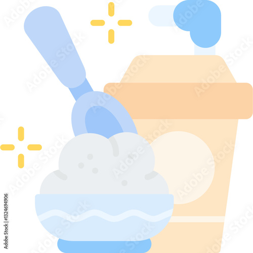Lunch Time Icon Vector Element