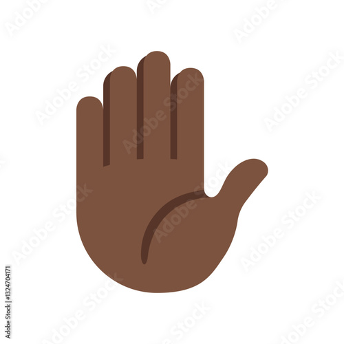 Raised Hand: Dark Skin Tone