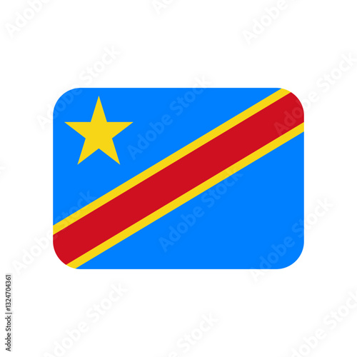 Flag of the Democratic Republic of the Congo
