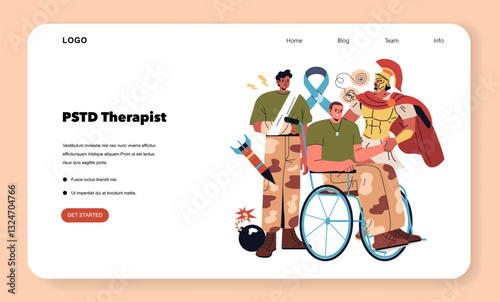 Psychotherapists. Flat Vector Illustration