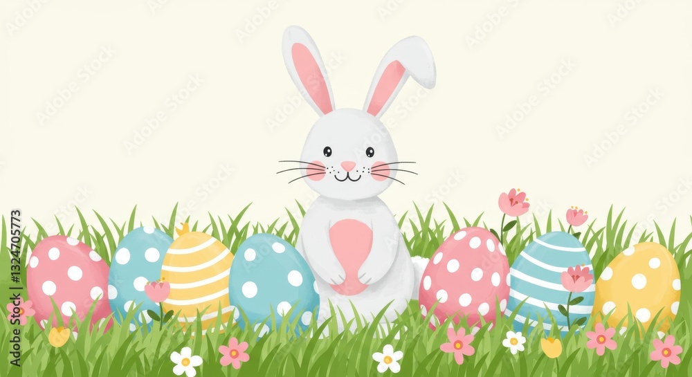 easter bunny and easter eggs easter bunny and easter eggs