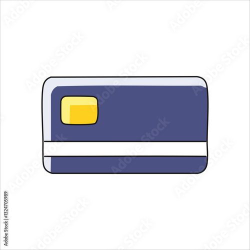 Cartoon illustration of a credit card