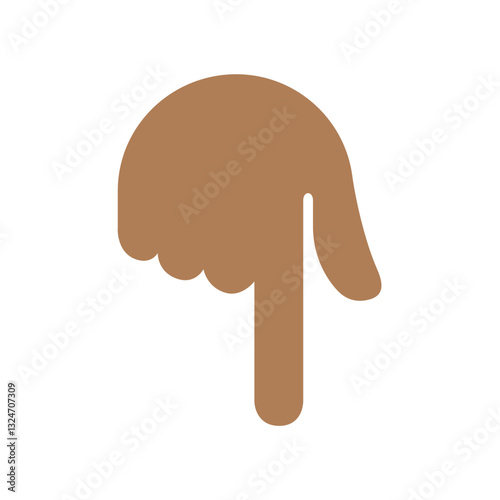 Backhand Index Pointing Down: Medium Skin Tone