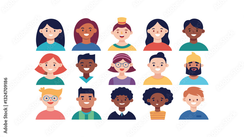 Diverse People Icons Multicultural, Avatar, Team, Group, Unity, Portraits, Illustration, Characters, Diverse People Icons Multicultural, Avatar, Team, Group, Unity, Portraits, Illustration, Characters,