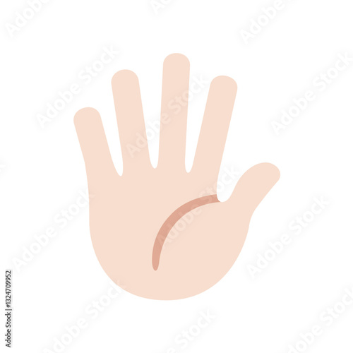 Raised Hand with Fingers Splayed