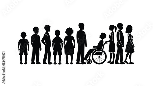 Children's Inclusion Diverse Group Awaiting Opportunity Equality