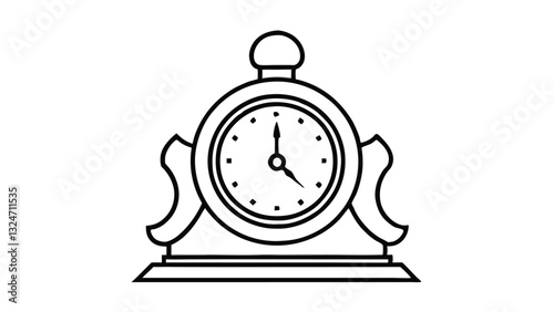 Antique Mantel Clock, Classic Design, Timepiece, Hour, Minute, Second, Elegance, Vintage,