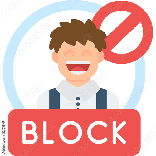 Block User Icon Vector Element