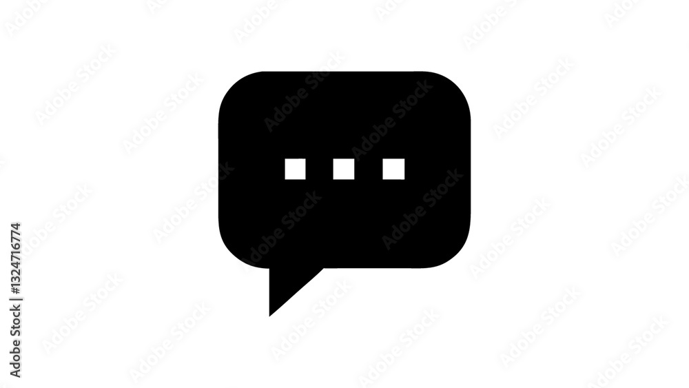 Speech bubble / speech balloon or chat bubble line art icon for apps and websites Speech bubble / speech balloon or chat bubble line art icon for apps and websites