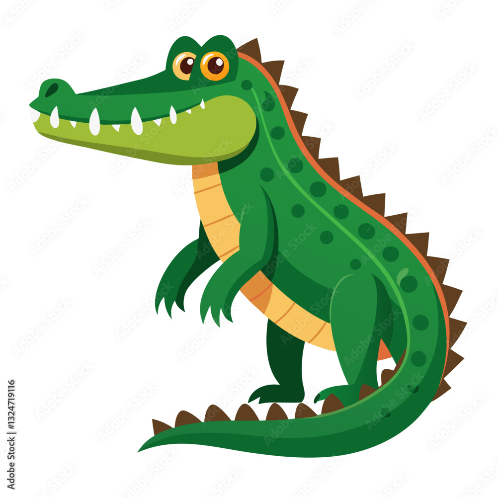 Naklejka premium cartoon crocodile with a smile