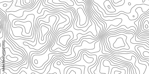 Topographic Map Lines Background. Abstract Contour Pattern. Abstract Geography Background. Contour Line Map Texture