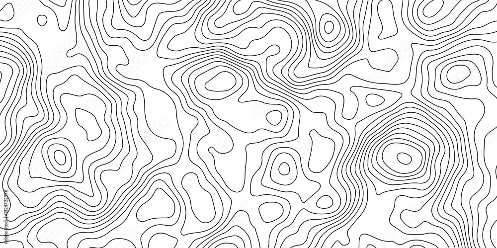 Fototapeta premium Topographic Map Lines Background. Abstract Contour Pattern. Abstract Geography Background. Contour Line Map Texture