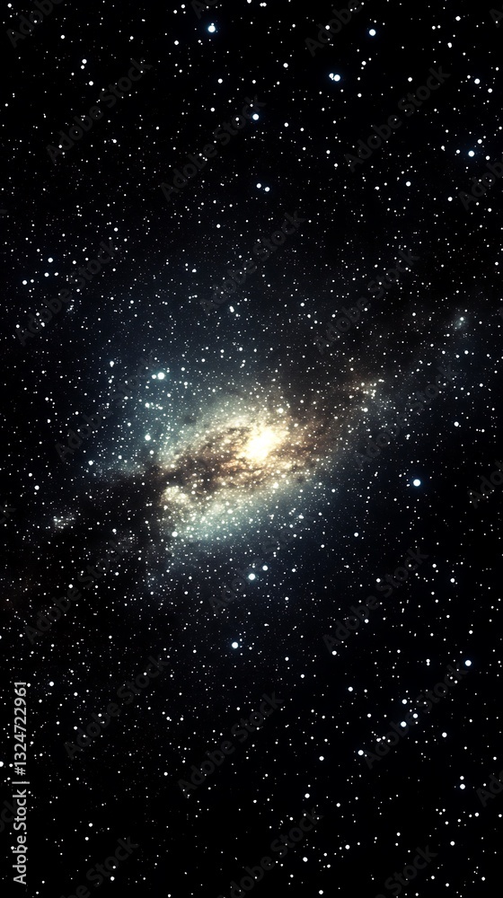 Obraz premium Abstract Galaxy Illustration: A Cosmic Display of Celestial Splendor