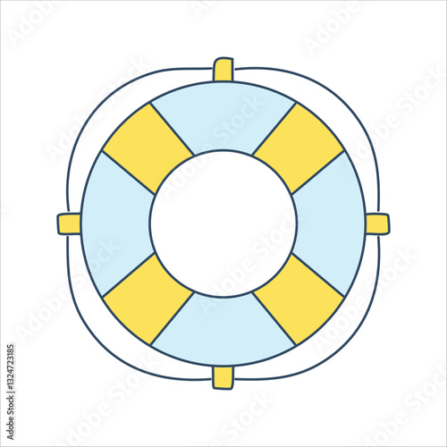 Simple illustration of a life preserver
